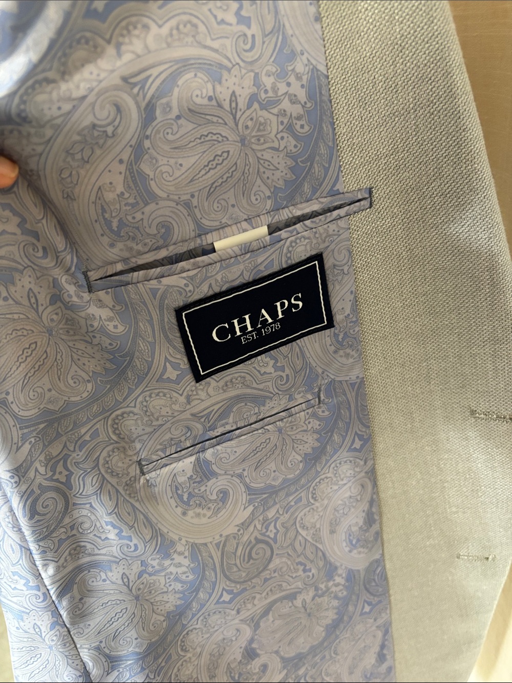 Chaps Men's Gray Two-Button Sport Coat Blazer - Picture 8 of 9